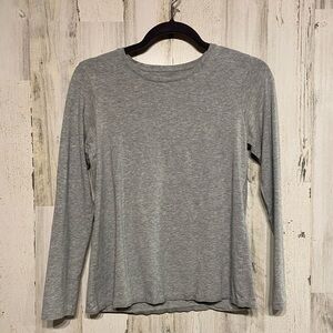 J.Jill Light Grey Plain Simple Long Sleeve Top XSP